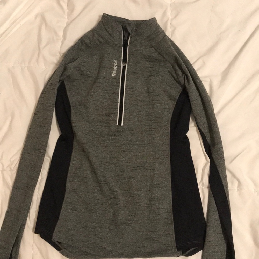 Grey quarter zipped Reebok sweatshirt